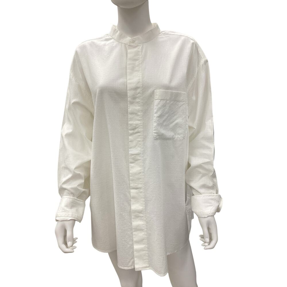 Vintage Geoffrey Beene Shirt Women’s Size XL 100% Cotton Long Sleeves Off White